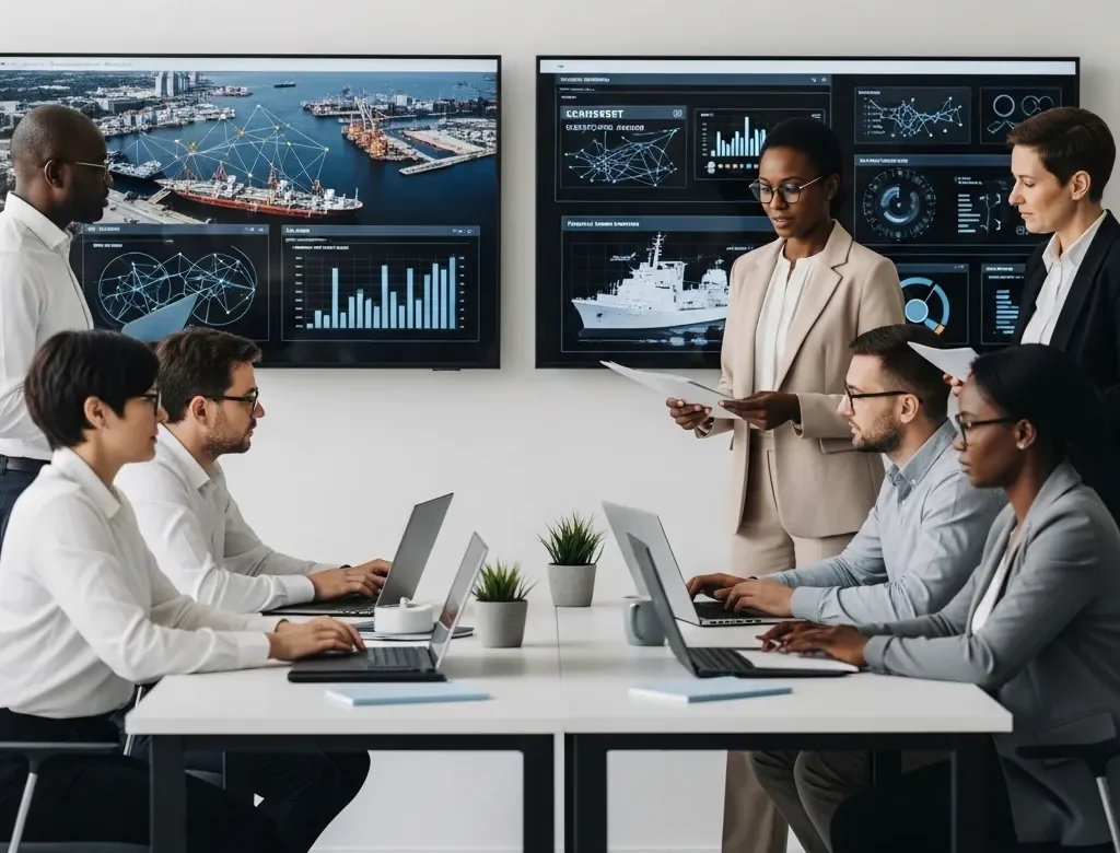 high-end consulting scene showing a diverse team of senior experts